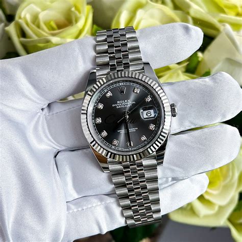 rolex oyster perpetual black diamond|rolex datejust 41 diamond numbers.